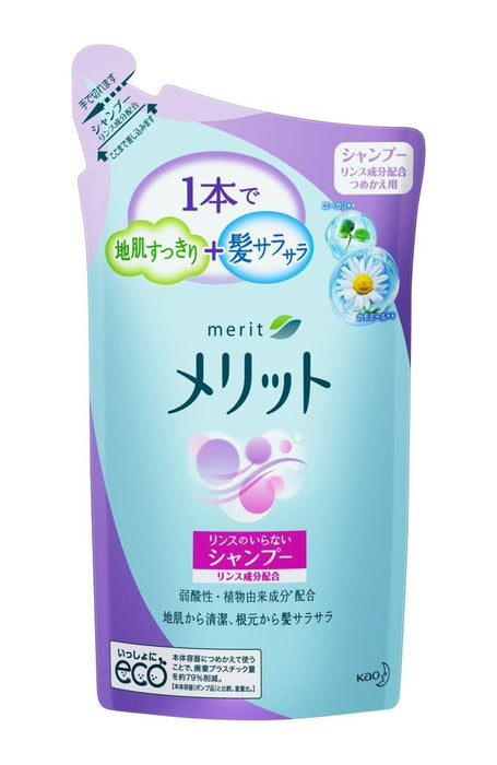 Merit Japan Rinse-Free Shampoo Refill 340Ml - Refillable Bottle