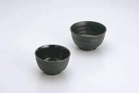 Min Melamine Dinnerware Donburi Rice Bowl 15cm - Black