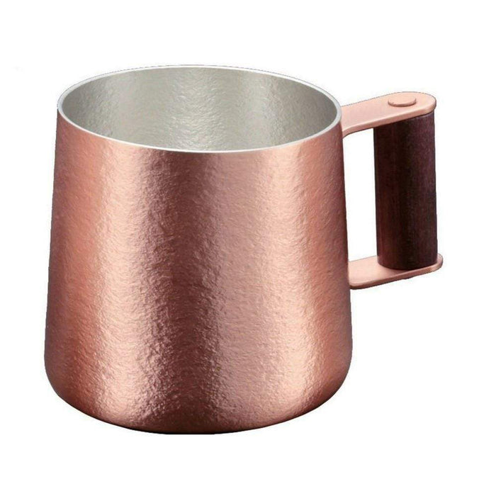 Minagawa Copper Handcrafted Beer Mug With Wood Handle 250Ml