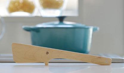 Miranda Style Omoeraku Handcrafted Japanese Beech Wood Spatula Small - Square