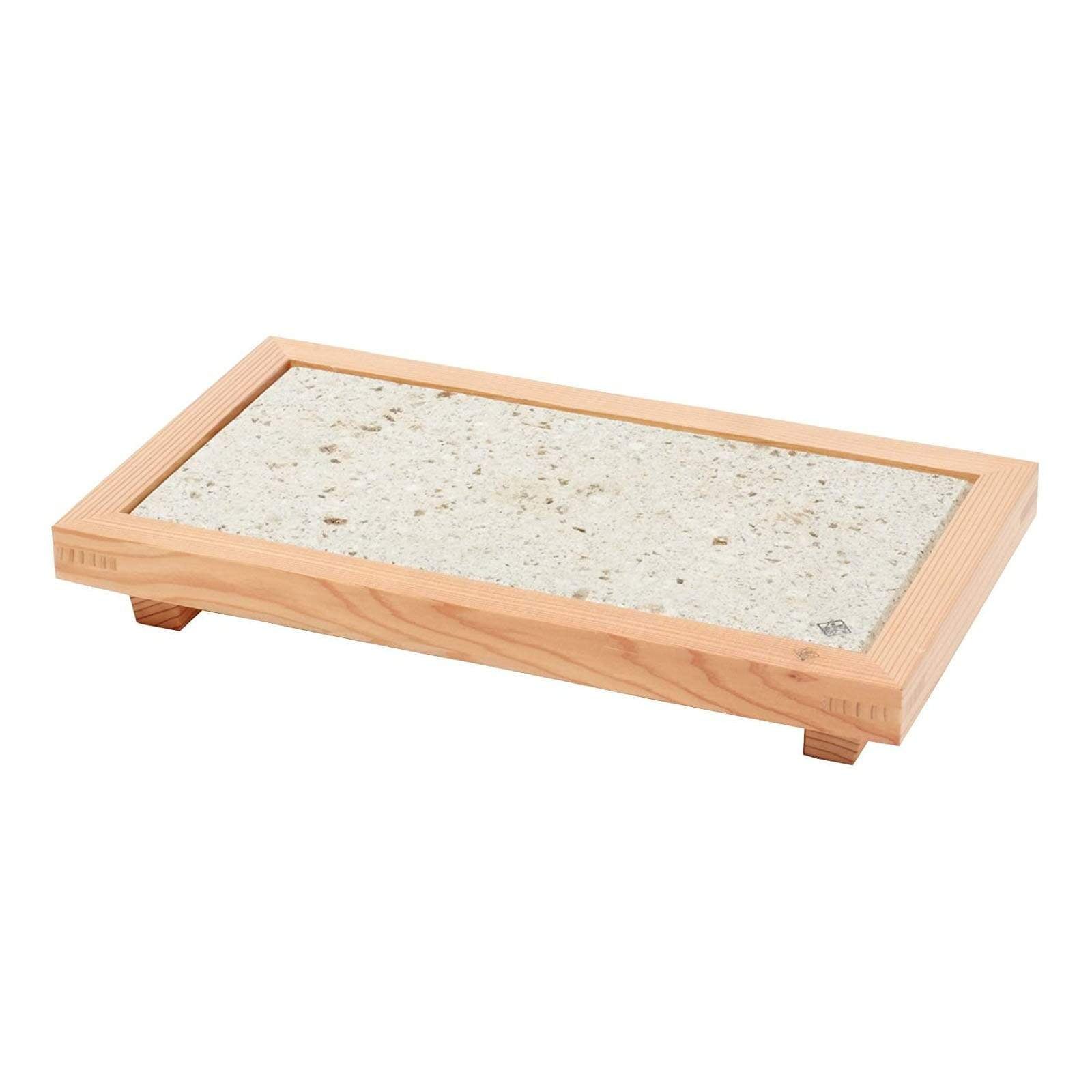 Miranda Style Omoeraku Japanese Cedar Frame Large Oya Stone Plate