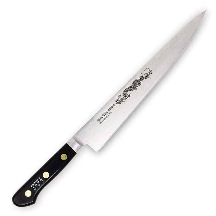 Misono Eu 瑞典碳鋼 Sujihiki 刀 240 毫米 - 有（有雕刻）