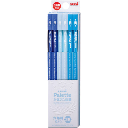 Mitsubishi Pencil Japan Kakikata Pencil Uni-Palette 2B Pastel Blue 12 K55602B
