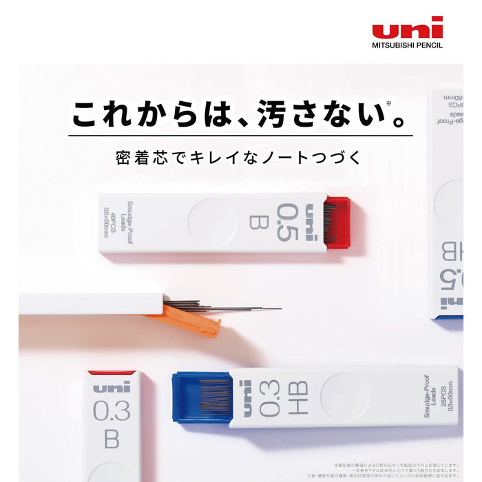三菱铅笔自动铅笔芯 0.5 Hb 日本（3 件）Uls05403Phb 黑色
