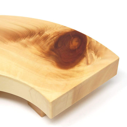 Miyabi Urushi Hinoki Cypress Wooden Sushi Geta Plate 35cm