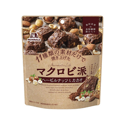 Morinaga Japan Confectionery Macrobiotic Hazelnuts & Cacao 100G 5 Bags