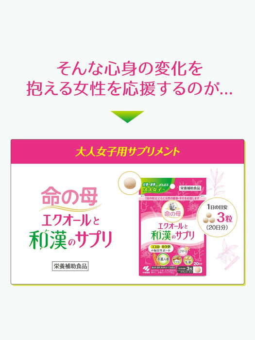 Kobayashi Mother of Life Equol 20 Days 60 Tablets - Japanese Vitamin And Health Supplements