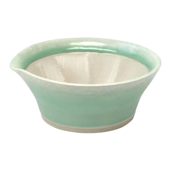 Motoshige 陶瓷研钵日本 - 适用于婴儿食品 绿色