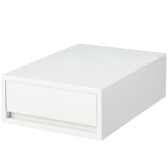 Muji 15253579 Polypropylene Case Drawer Type Shallow White Gray Japan 26X37X12Cm