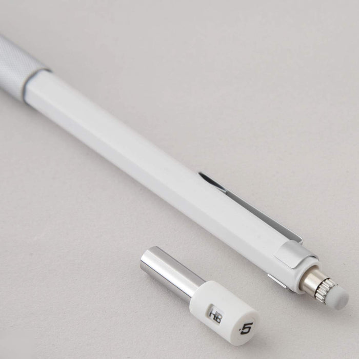 Mujirushi Ryohin Low Center Of Gravity Mechanical Pencil White 11X9X147Mm 0.5Mm Core Diameter - Made In Japan