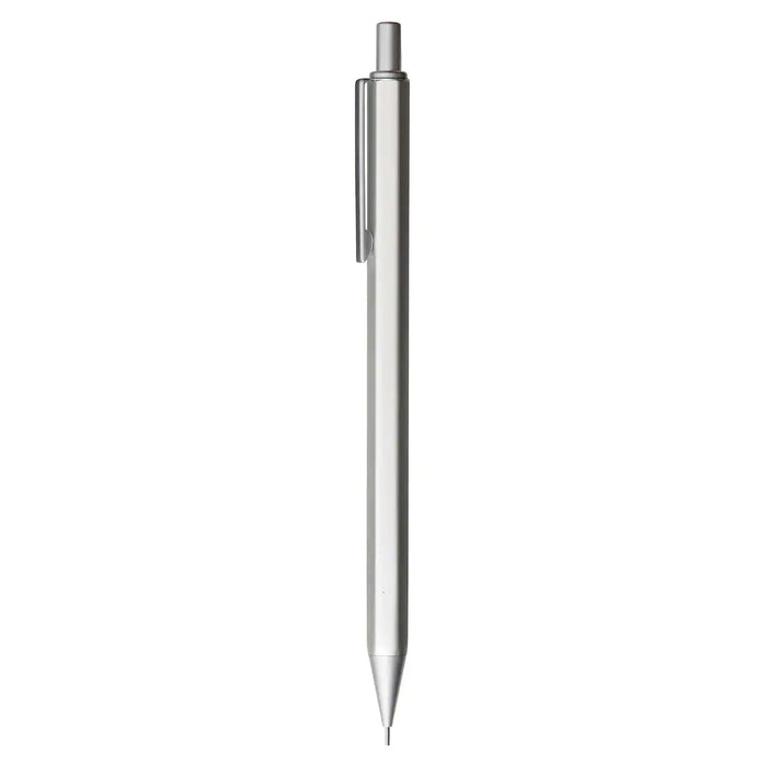 Muji 18616015 Silver Aluminum Hex Mechanical Pencil 0.5Mm Diameter - Japan