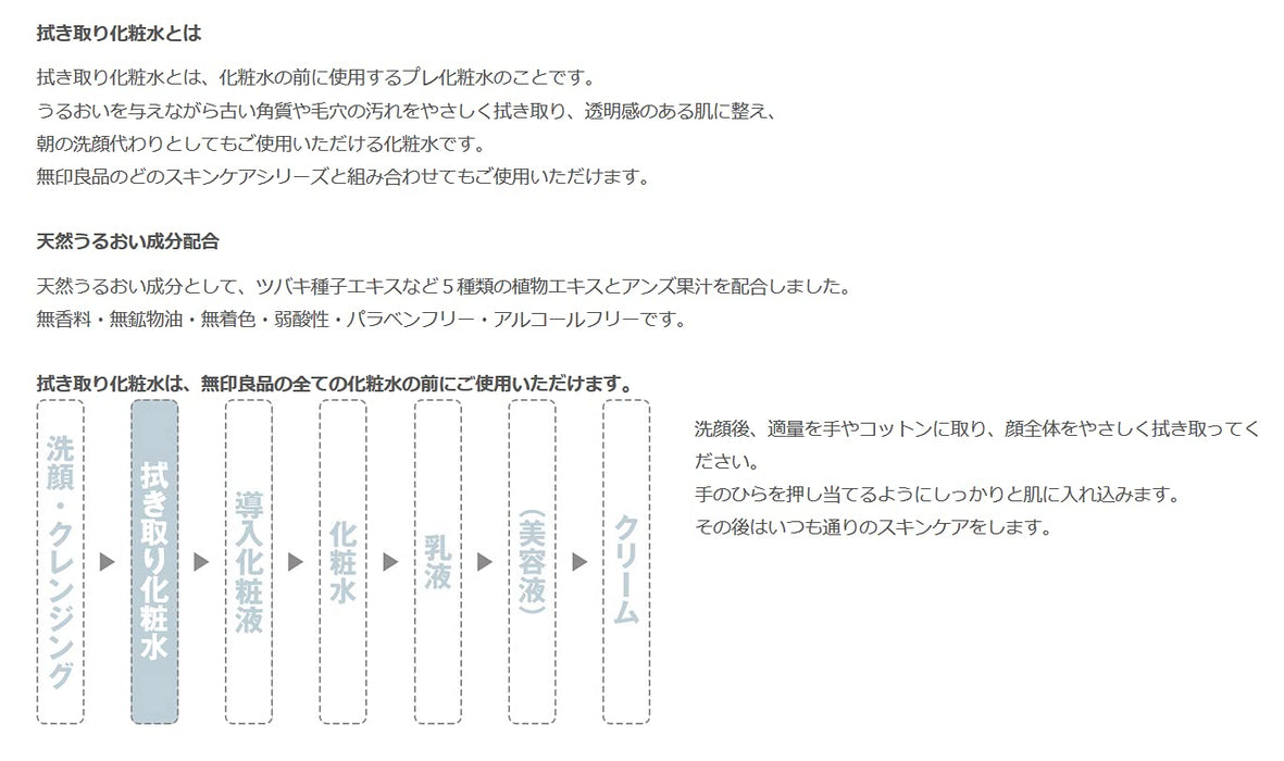 Muji Wiping Lotion Large Capacity 400ml - Japanese Lotion Brands - Moisturizing Skincare