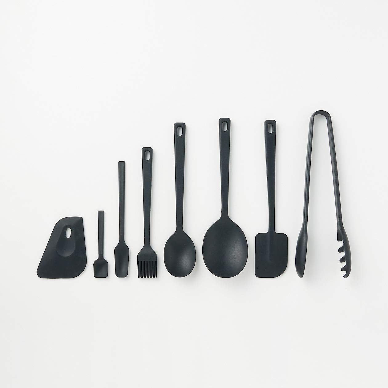 Muji 44498767 Silicone Cooking Tongs 27Cm Japan - Black