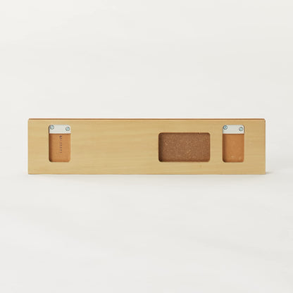 Mujirushi Ryohin Wall Attachable Furniture 3 Hangers Oak Wood 44X2.5X10Cm Japan