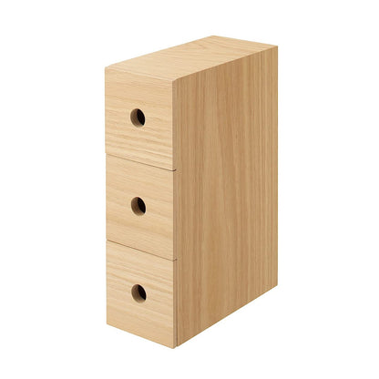 Muji Wooden Small Storage 3 Tier Japan - 8.4X17X25.2Cm | 82603323 | Mujirushi Ryohin