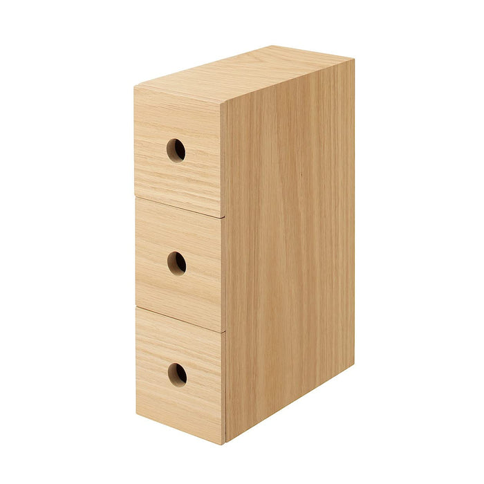 無印良品木製小型收納 3 層日本 - 8.4X17X25.2 公分 | 82603323 |無印良品