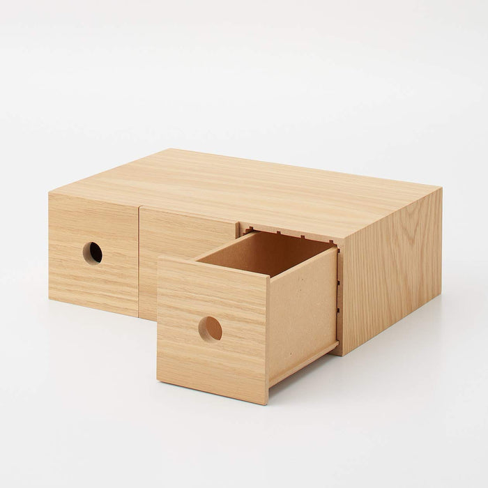 Muji Wooden Small Storage 3 Tier Japan - 8.4X17X25.2Cm | 82603323 | Mujirushi Ryohin