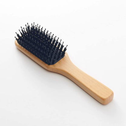Muji Beech Wood 20cm Hair Brush with Mixed Bristles