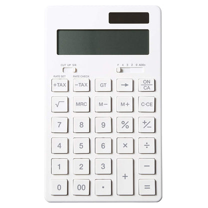 Muji Ryohin Japan Calculator White 12 Digits Kk-1154Ms 37355538