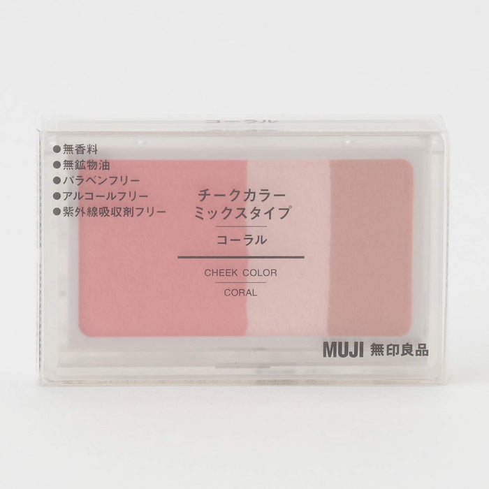 Muji Cheek Color Mix Type Coral 4.7G