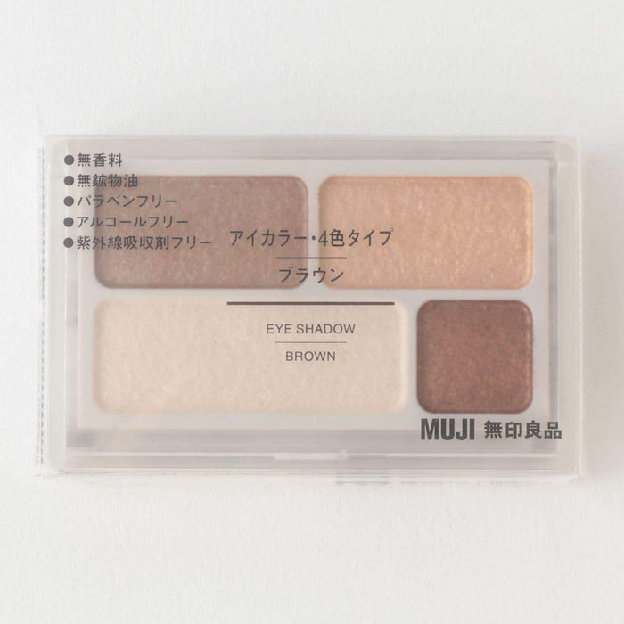 Muji Eye Shadow 4-Color Palette in Brown 4.5G - Long-lasting Eye Color