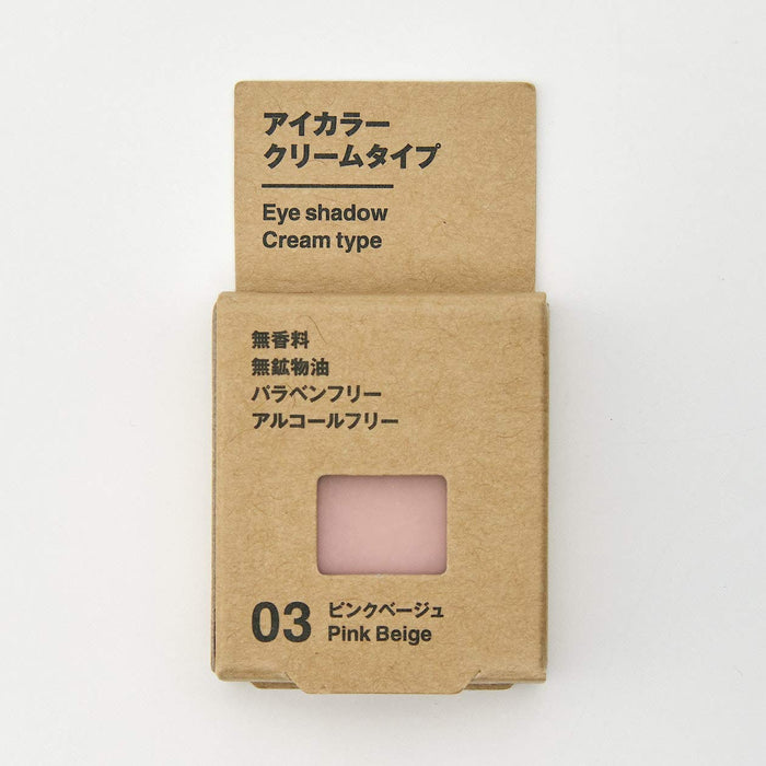 Muji Eye Color Cream Type Pink Beige 1.8G 82926507 Eyeshadow Gram (X 1)