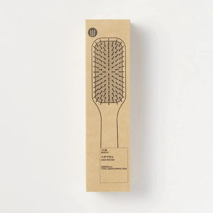 Muji 20cm Beech Wood Hair Brush for Styling and Detangling