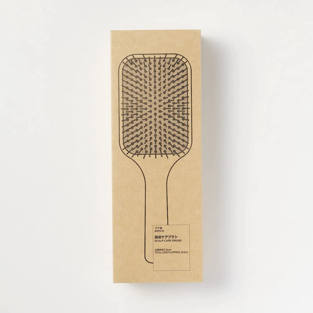 Muji Beech Wood 23.5cm Scalp Care Brush for Healthy Hair