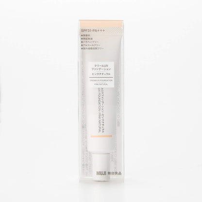 Muji Light Skin Tone UV Cream Foundation 30g Subtle Pink Hue