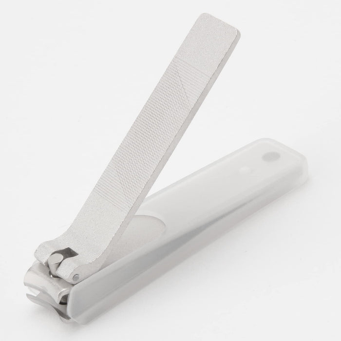 Muji Large Steel Nail Clippers with PP Cover 1 Piece White Metal