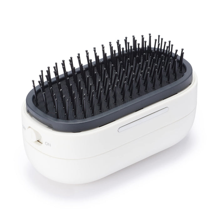 Muji Vibrating Hair Brush in White Compact Size 10.6x5.6x4.5cm MJ-VHB1/44821862