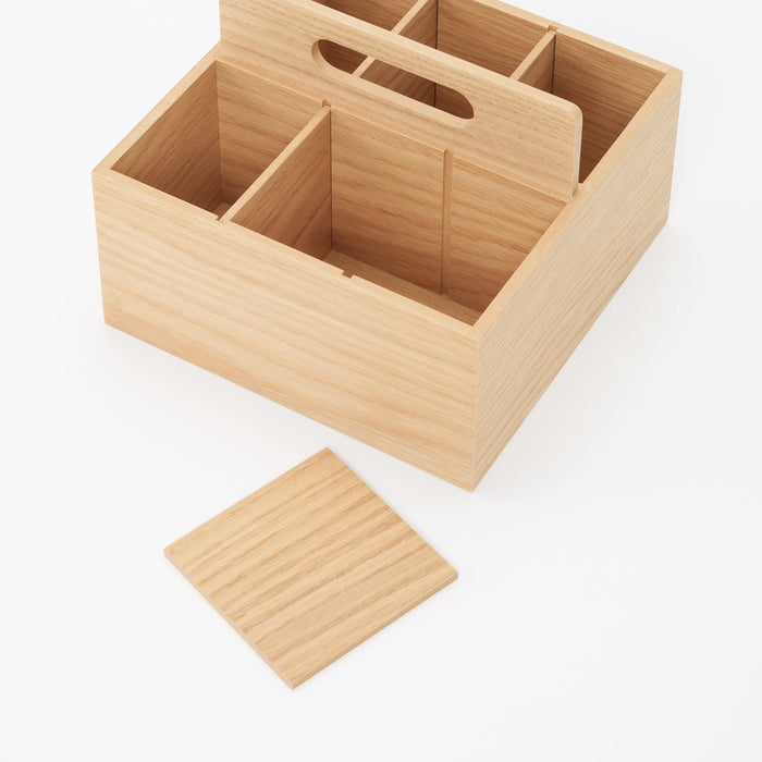 Mujirushi Ryohin Japan Wooden Tool Box 16.8X16.8X12.6 44310236