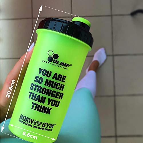 Olympus Japan Muscle Training Sports Nutrition Shaker Neon Yellow 700Ml 1Pc
