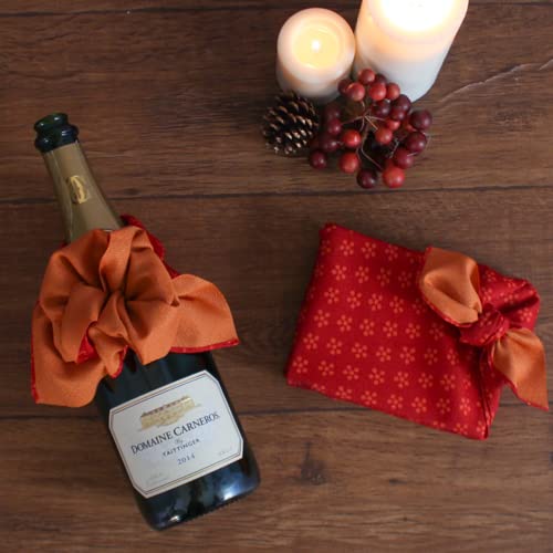 Musubi Furoshiki 45Cm Rikyu Plum Red Orange Japan 10215-103