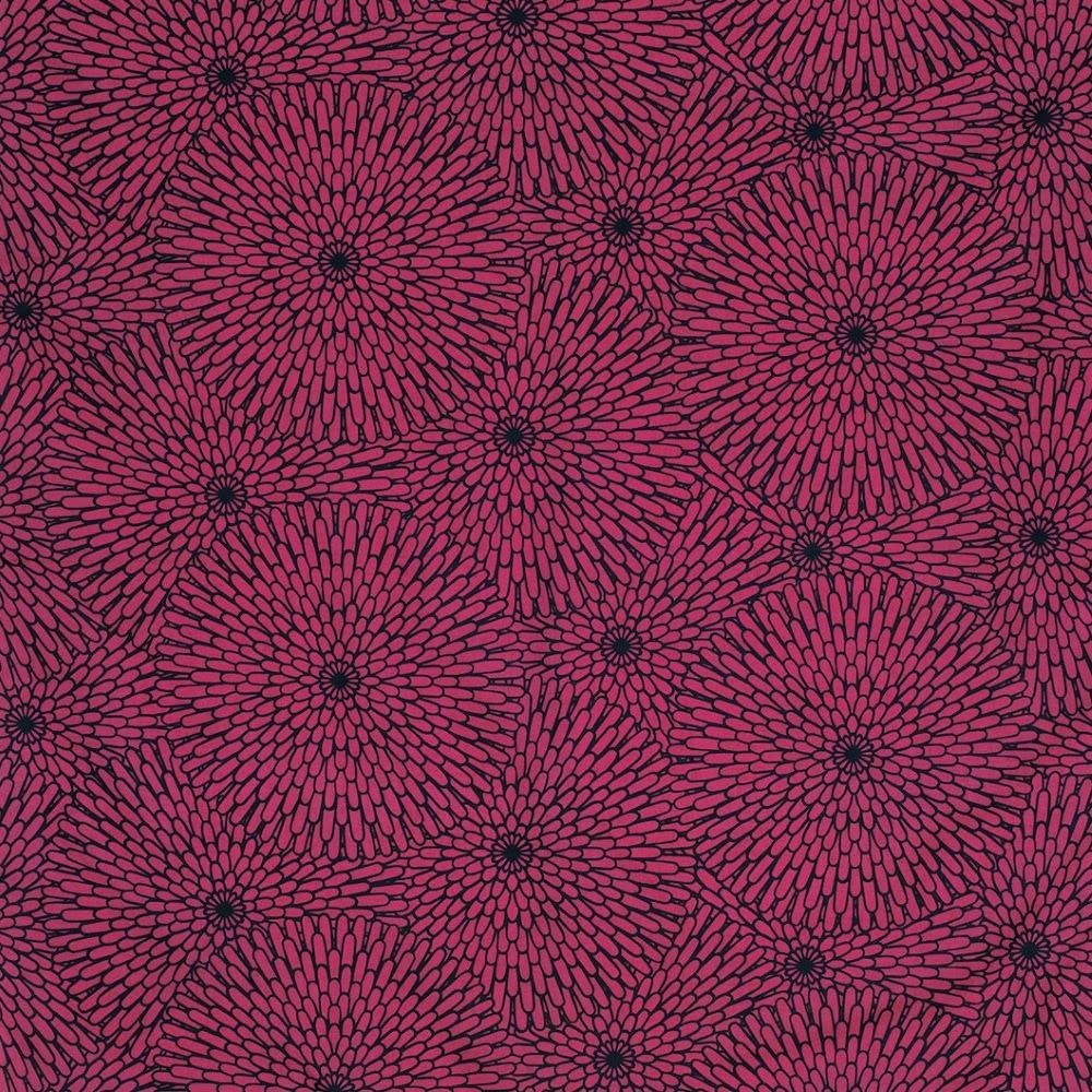 Musubi Furoshiki 100 Isa Pattern Chrysanthemum Purple 100Cm Polyester Water Repellent - Japan