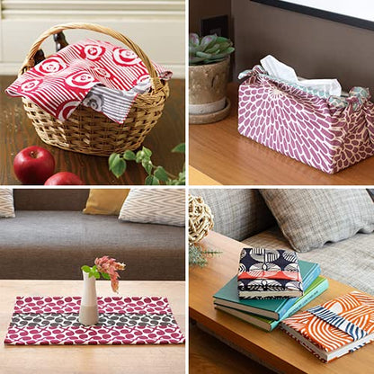 Musubi Furoshiki Chief Isa Japanese Weeping Cherry Blossom Pink Green 48Cm Cotton