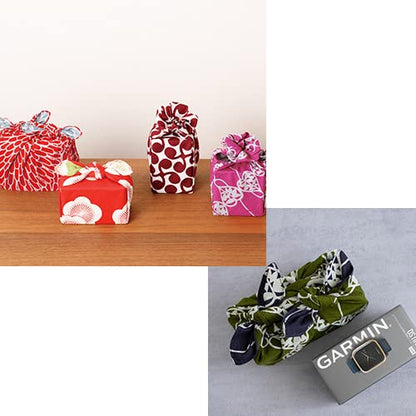 Musubi Furoshiki Chief Isa Japanese Weeping Cherry Blossom Pink Green 48Cm Cotton