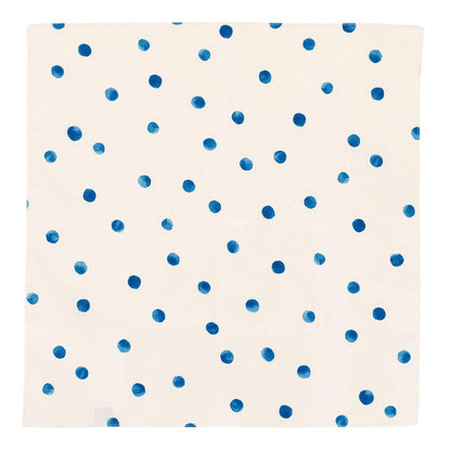 Musubi Organic Cotton Furoshiki 50Cm Polka Dot Blue Japan 20376-104