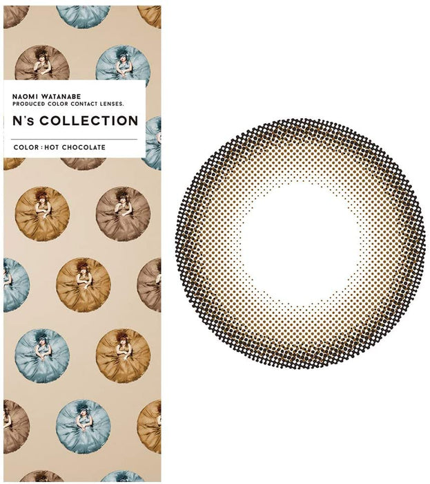 N'S Collection One Day Uv 10 片装 Naomi Watanabe 出品 彩色隐形眼镜 热巧克力 日本 -8.00