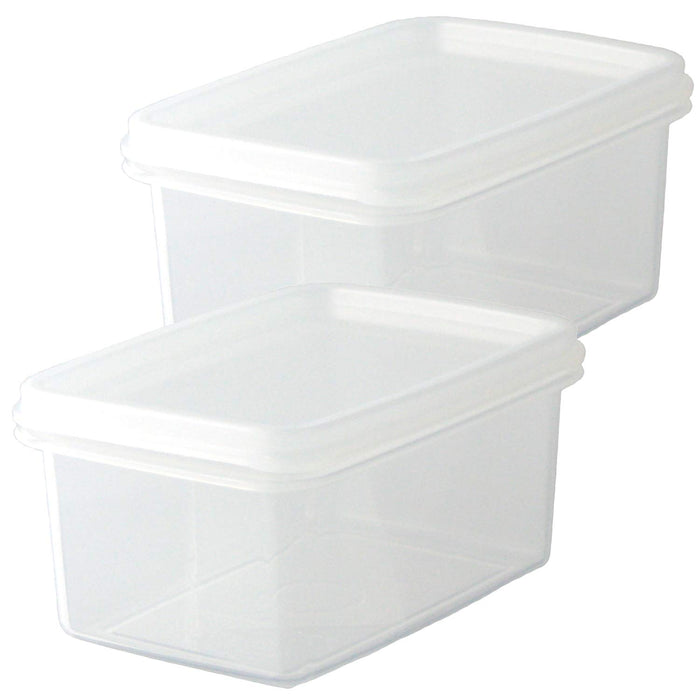Nagao Square Polypropylene Storage Container 340Ml Set Of 2 Made In Japan S-12