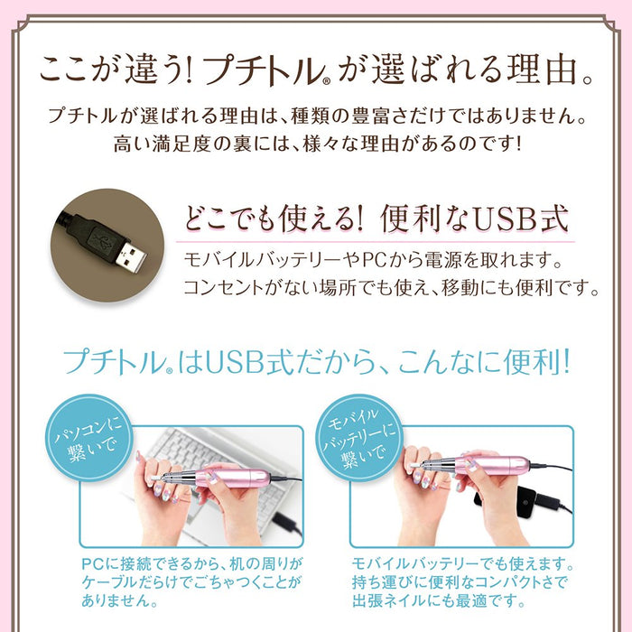 Petitioner M Nail Machine (Pink) - Japan Nail Drill For Nail Off