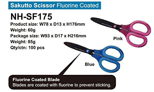Nakabayashi Japan Scissors Sakut Cut Standard Fluorine Coat Blue Nh-Sf175B