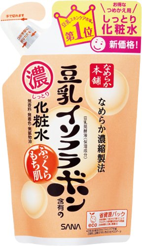 Nameraka Honpo Moist Lotion Refill 180Ml - Japan