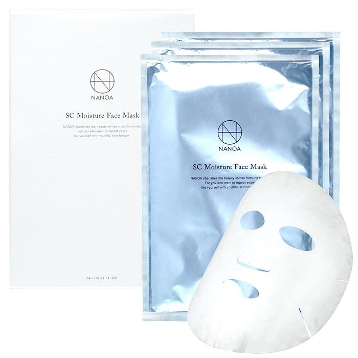 Nanoa Face Pack Human Stem Cell Sheet Mask 190g x 5 Sheets - Japanese Moisturizing Sheet Masks