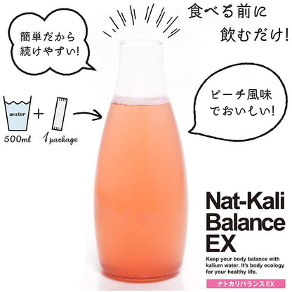 Nat-Kali Balance Ex Peach Flavor Dextrin Potassium Formulation 30 Packs - 1 Month Supply Japan