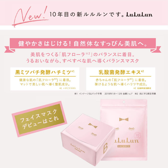 Lululun 10Th Year Renewal Pink Face Mask Pack 36Pc Japan Balanced Moisture