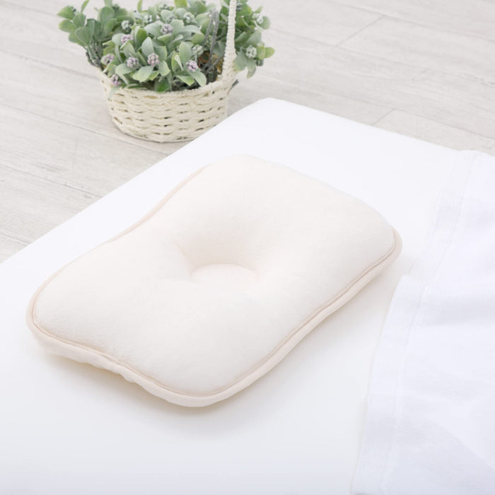 Nishikawa Donut Baby Pillow 12-24 Months Japan - Organic Cotton Doctor-Recommended Not Stuffy Ivory Lh51280020