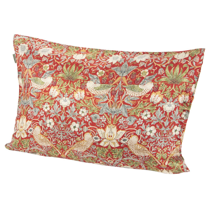 Nishikawa Morris Gallery Strawberry Thief 63X43Cm Pillow Cover 100% Cotton Made In Japan Red Pj07305676R