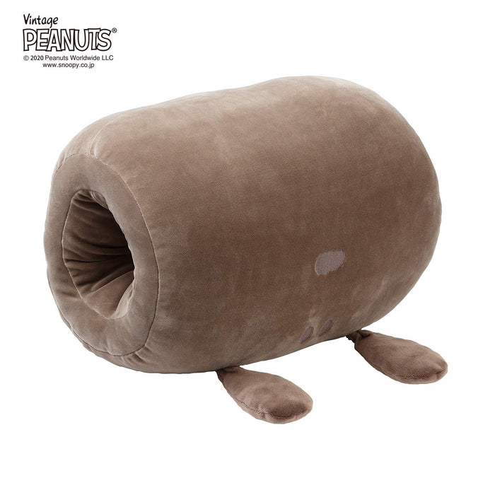 Nishikawa Snoopy Nap Pillow Japan | Office Desk Home Lumbar Cushion | Fluffy Pocket Konemuri 243600228 | 35X30Cm