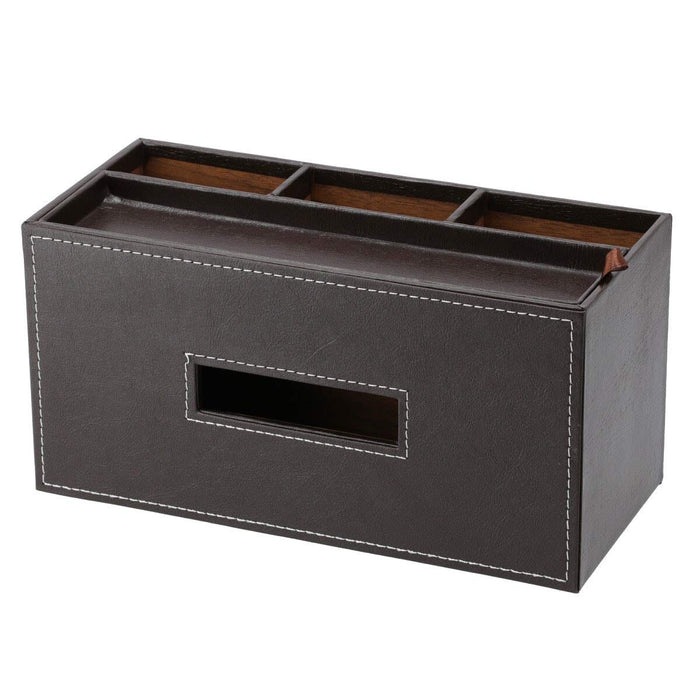 Nitori Japan Tissue/Remote Control Case Buretta Dark Brown